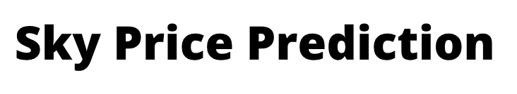 Sky Price Prediction